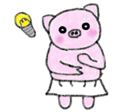 Hula oink Girl vol.4 White skirt ver. sticker #6608454