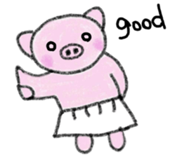 Hula oink Girl vol.4 White skirt ver. sticker #6608455