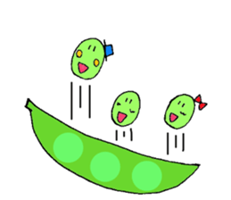 Cute soybeans sticker #6608891