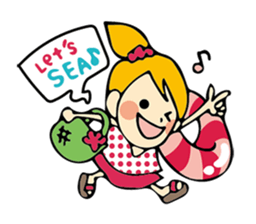 Go to sea to become slim! sticker #6609103