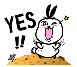 The rabbit on the moon sticker #6609906