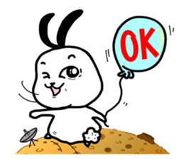 The rabbit on the moon sticker #6609908