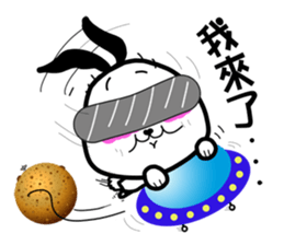 The rabbit on the moon sticker #6609933