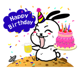 The rabbit on the moon sticker #6609941