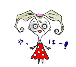 the sewn girl sticker #6611465