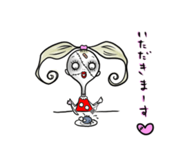 the sewn girl sticker #6611469