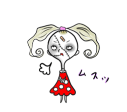 the sewn girl sticker #6611481