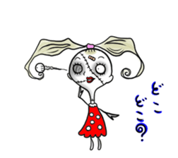 the sewn girl sticker #6611499