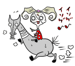 the sewn girl sticker #6611501