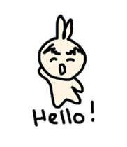 Thick eyebrow rabbit sticker #6612664