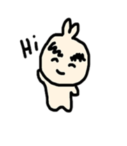 Thick eyebrow rabbit sticker #6612667