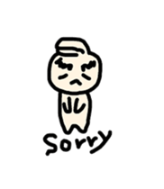 Thick eyebrow rabbit sticker #6612671