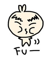 Thick eyebrow rabbit sticker #6612676