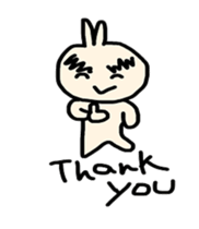 Thick eyebrow rabbit sticker #6612677