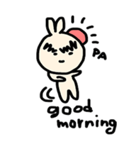 Thick eyebrow rabbit sticker #6612678