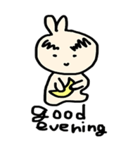 Thick eyebrow rabbit sticker #6612679