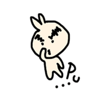 Thick eyebrow rabbit sticker #6612680