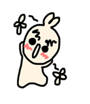 Thick eyebrow rabbit sticker #6612682