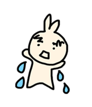 Thick eyebrow rabbit sticker #6612683