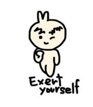 Thick eyebrow rabbit sticker #6612686