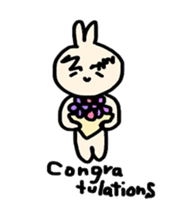 Thick eyebrow rabbit sticker #6612687