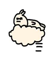 Thick eyebrow rabbit sticker #6612689