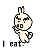 Thick eyebrow rabbit sticker #6612690