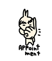 Thick eyebrow rabbit sticker #6612691