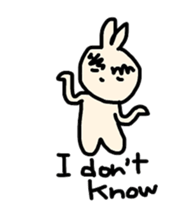 Thick eyebrow rabbit sticker #6612694