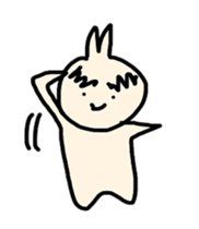Thick eyebrow rabbit sticker #6612697