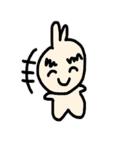 Thick eyebrow rabbit sticker #6612698