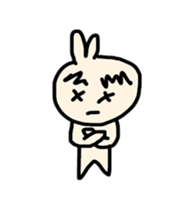 Thick eyebrow rabbit sticker #6612699