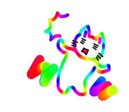 Mr. rainbow cat sticker #6614284