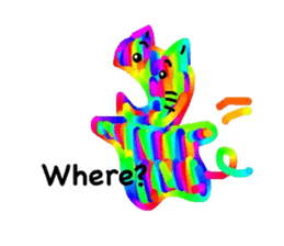 Mr. rainbow cat sticker #6614286