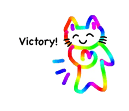 Mr. rainbow cat sticker #6614287
