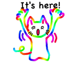 Mr. rainbow cat sticker #6614298