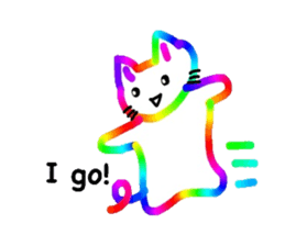 Mr. rainbow cat sticker #6614301