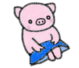 Hula oink Girl vol.3 Blue skirt ver. sticker #6614710