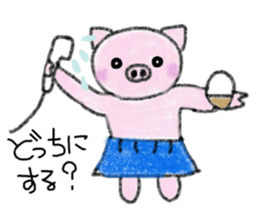 Hula oink Girl vol.3 Blue skirt ver. sticker #6614715