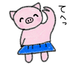 Hula oink Girl vol.3 Blue skirt ver. sticker #6614730