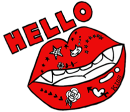 lovely cat with friends sticker #6617024