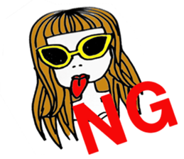 lovely cat with friends sticker #6617030