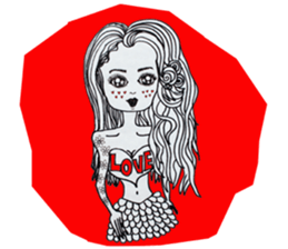 lovely cat with friends sticker #6617039