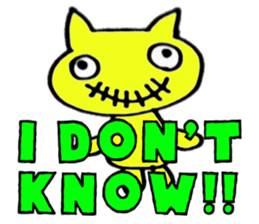 lovely cat with friends sticker #6617044