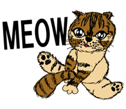 lovely cat with friends sticker #6617047