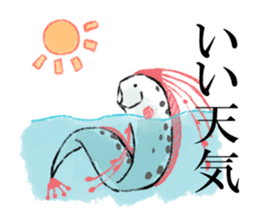 Loose deep sea fish sticker #6618751