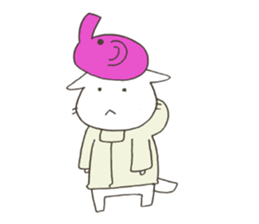 Hoodie-cat returns. sticker #6618847