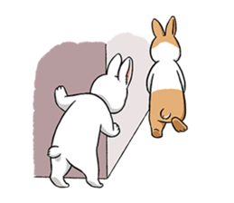Rabbit with Mask2 sticker #6619184