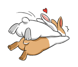 Rabbit with Mask2 sticker #6619186