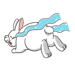 Rabbit with Mask2 sticker #6619202